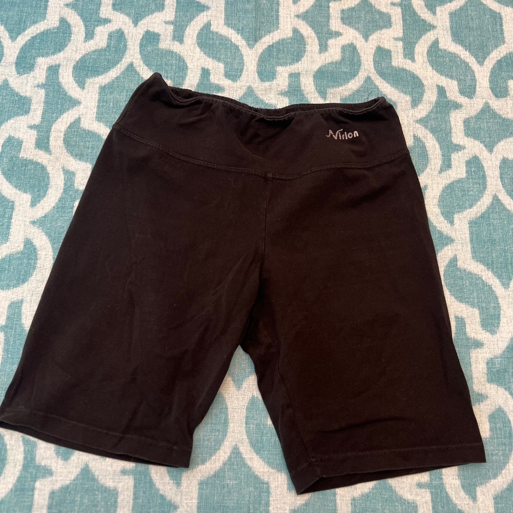 Nirlon Black Biker Shorts